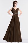 ColsBM Cordelia Chocolate Brown Vintage A-line Sleeveless Chiffon Floor Length Pleated Bridesmaid Dresses