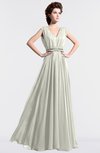 ColsBM Cordelia Cream Vintage A-line Sleeveless Chiffon Floor Length Pleated Bridesmaid Dresses