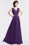 ColsBM Cordelia Dark Purple Vintage A-line Sleeveless Chiffon Floor Length Pleated Bridesmaid Dresses