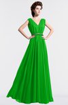 ColsBM Cordelia Jasmine Green Vintage A-line Sleeveless Chiffon Floor Length Pleated Bridesmaid Dresses