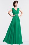 ColsBM Cordelia Pepper Green Vintage A-line Sleeveless Chiffon Floor Length Pleated Bridesmaid Dresses