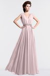 ColsBM Cordelia Petal Pink Vintage A-line Sleeveless Chiffon Floor Length Pleated Bridesmaid Dresses