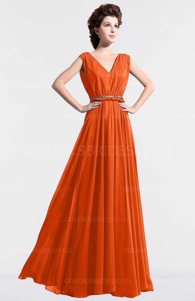 ColsBM Cordelia Tangerine Bridesmaid Dresses - ColorsBridesmaid