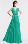 ColsBM Cordelia Viridian Green Vintage A-line Sleeveless Chiffon Floor Length Pleated Bridesmaid Dresses