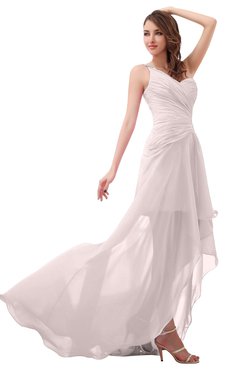 ColsBM Paige Angel Wing Romantic One Shoulder Sleeveless Brush Train Ruching Bridesmaid Dresses