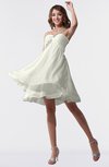 ColsBM Estelle Ivory Modest A-line One Shoulder Criss-cross Straps Short Ruching Bridesmaid Dresses