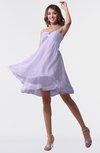 ColsBM Estelle Pastel Lilac Modest A-line One Shoulder Criss-cross Straps Short Ruching Bridesmaid Dresses