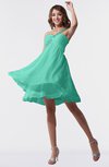 ColsBM Estelle Seafoam Green Modest A-line One Shoulder Criss-cross Straps Short Ruching Bridesmaid Dresses