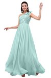 ColsBM Leilani Blue Glass Cinderella A-line Asymmetric Neckline Sleeveless Zipper Chiffon Bridesmaid Dresses