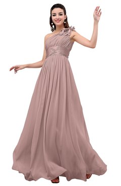 ColsBM Leilani Blush Pink Cinderella A-line Asymmetric Neckline Sleeveless Zipper Chiffon Bridesmaid Dresses