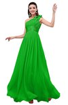 ColsBM Leilani Classic Green Cinderella A-line Asymmetric Neckline Sleeveless Zipper Chiffon Bridesmaid Dresses