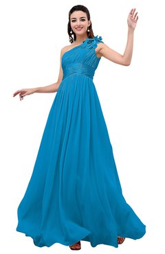 ColsBM Leilani Cornflower Blue Cinderella A-line Asymmetric Neckline Sleeveless Zipper Chiffon Bridesmaid Dresses