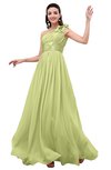 ColsBM Leilani Lime Green Cinderella A-line Asymmetric Neckline Sleeveless Zipper Chiffon Bridesmaid Dresses