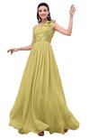 ColsBM Leilani Misted Yellow Cinderella A-line Asymmetric Neckline Sleeveless Zipper Chiffon Bridesmaid Dresses
