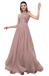 ColsBM Leilani Nectar Pink Cinderella A-line Asymmetric Neckline Sleeveless Zipper Chiffon Bridesmaid Dresses