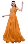 ColsBM Leilani Orange Cinderella A-line Asymmetric Neckline Sleeveless Zipper Chiffon Bridesmaid Dresses