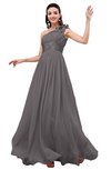 ColsBM Leilani Ridge Grey Cinderella A-line Asymmetric Neckline Sleeveless Zipper Chiffon Bridesmaid Dresses