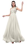 ColsBM Leilani Whisper White Cinderella A-line Asymmetric Neckline Sleeveless Zipper Chiffon Bridesmaid Dresses