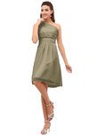 ColsBM Amber Candied Ginger Cute A-line One Shoulder Sleeveless Chiffon Bridesmaid Dresses