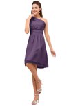 ColsBM Amber Chinese Violet Cute A-line One Shoulder Sleeveless Chiffon Bridesmaid Dresses