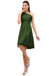 ColsBM Amber Garden Green Cute A-line One Shoulder Sleeveless Chiffon Bridesmaid Dresses
