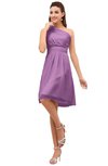 ColsBM Amber Orchid Cute A-line One Shoulder Sleeveless Chiffon Bridesmaid Dresses