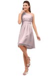 ColsBM Amber Petal Pink Cute A-line One Shoulder Sleeveless Chiffon Bridesmaid Dresses