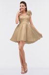ColsBM Itzel Apricot Elegant A-line Sleeveless Zip up Short Flower Bridesmaid Dresses