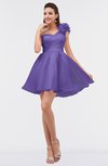 ColsBM Itzel Aster Purple Elegant A-line Sleeveless Zip up Short Flower Bridesmaid Dresses