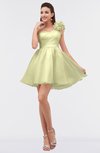 ColsBM Itzel Transparent Yellow Elegant A-line Sleeveless Zip up Short Flower Bridesmaid Dresses
