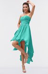 ColsBM Maria Blue Turquoise Romantic A-line Strapless Zip up Ruching Bridesmaid Dresses