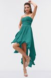 ColsBM Maria Emerald Green Romantic A-line Strapless Zip up Ruching Bridesmaid Dresses