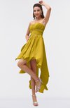 ColsBM Maria Lemon Curry Romantic A-line Strapless Zip up Ruching Bridesmaid Dresses