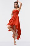 ColsBM Maria Tangerine Tango Romantic A-line Strapless Zip up Ruching Bridesmaid Dresses