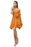 ColsBM Rosalie Orange Princess A-line Backless Chiffon Short Party Dresses