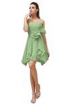 ColsBM Rosalie Sage Green Princess A-line Backless Chiffon Short Party Dresses
