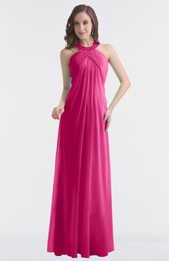 ColsBM Maeve Beetroot Purple Classic A-line Halter Backless Floor Length Bridesmaid Dresses