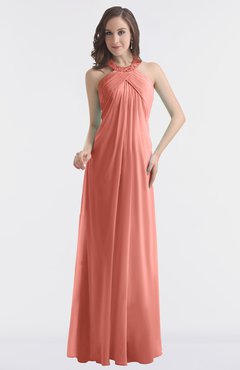 ColsBM Maeve Crabapple Classic A-line Halter Backless Floor Length Bridesmaid Dresses