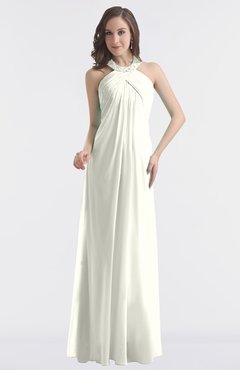 ColsBM Maeve Cream Classic A-line Halter Backless Floor Length Bridesmaid Dresses