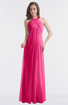 ColsBM Maeve Fuschia Classic A-line Halter Backless Floor Length Bridesmaid Dresses