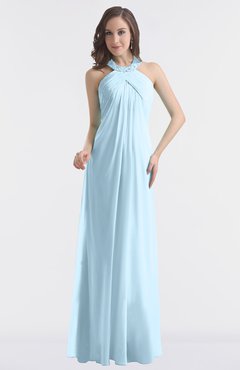 ColsBM Maeve Ice Blue Classic A-line Halter Backless Floor Length Bridesmaid Dresses