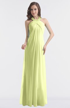 ColsBM Maeve Lime Green Classic A-line Halter Backless Floor Length Bridesmaid Dresses