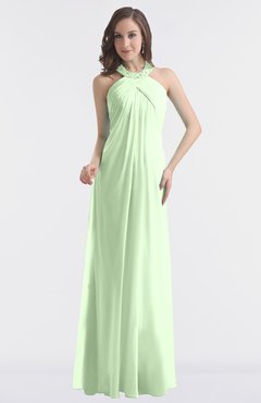 ColsBM Maeve Pale Green Classic A-line Halter Backless Floor Length Bridesmaid Dresses