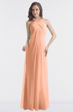 ColsBM Maeve Salmon Classic A-line Halter Backless Floor Length Bridesmaid Dresses