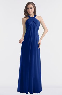 ColsBM Maeve Sodalite Blue Classic A-line Halter Backless Floor Length Bridesmaid Dresses