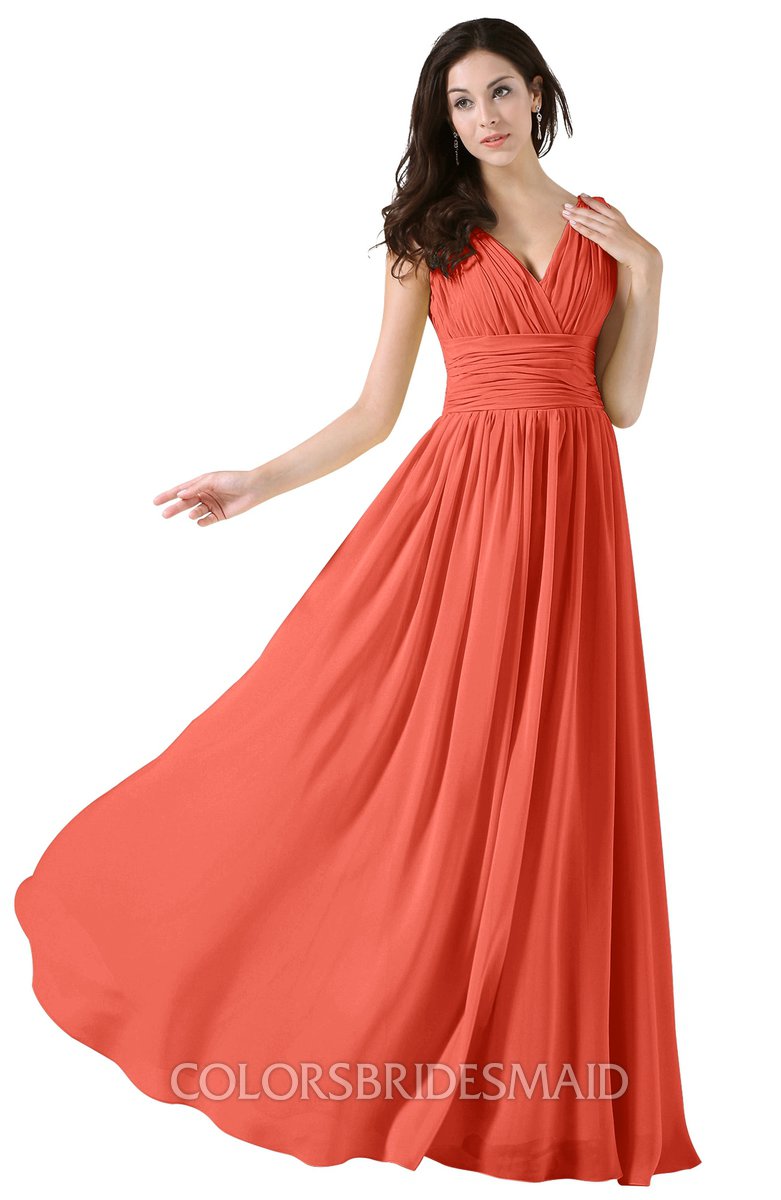 coral color dress