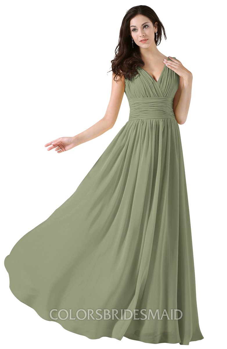 green long formal dress