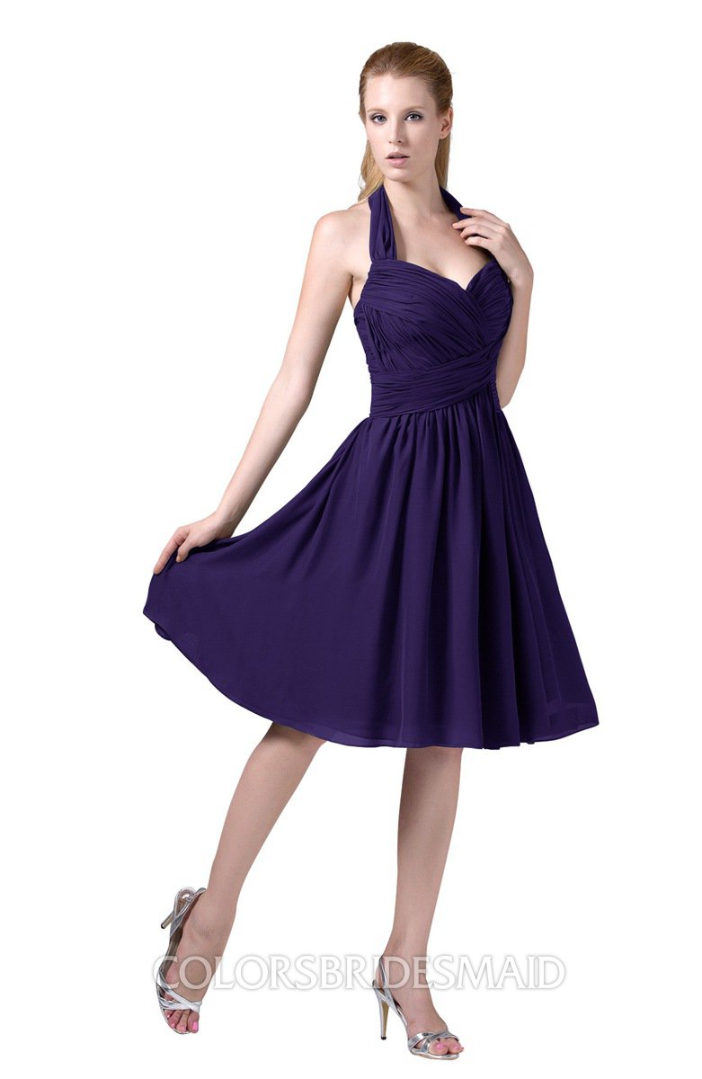 royal purple cocktail dress