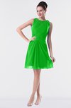 ColsBM Fatima Classic Green Modest Sheath Sleeveless Knee Length Beaded Homecoming Dresses