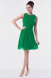 ColsBM Fatima Green Modest Sheath Sleeveless Knee Length Beaded Homecoming Dresses